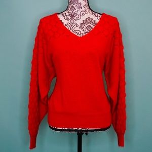 Vintage 80’s Angora Batwing V-Neck Sweater